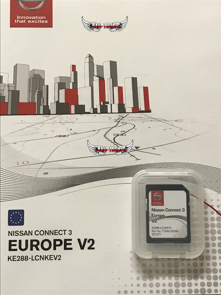 Mapa Nissan Nawigacja CONNECT Karta SD Europa 2018