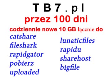 TB7 1000GB - 100dni Catshare Fileshark Rapidgator