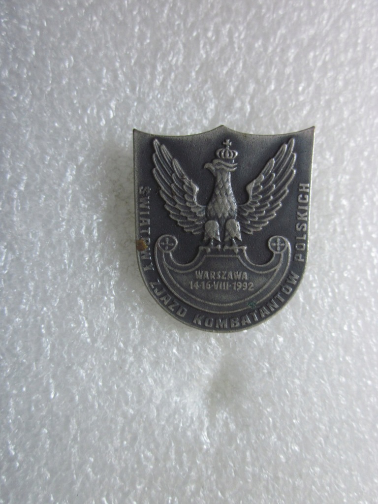 Odznaka Światowy Zjazd Kombatantów Warszawa 1992