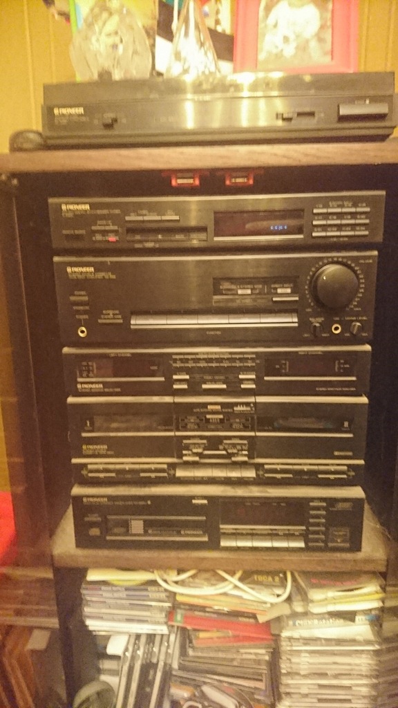 stary gramofon,wieża pioneer zestaw adapter bdb !!