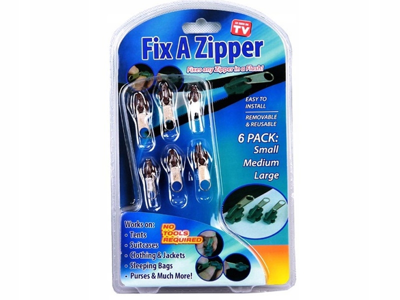 Fix A Zipper Zamek Błyskawiczny Brązowy 6 Sztuk