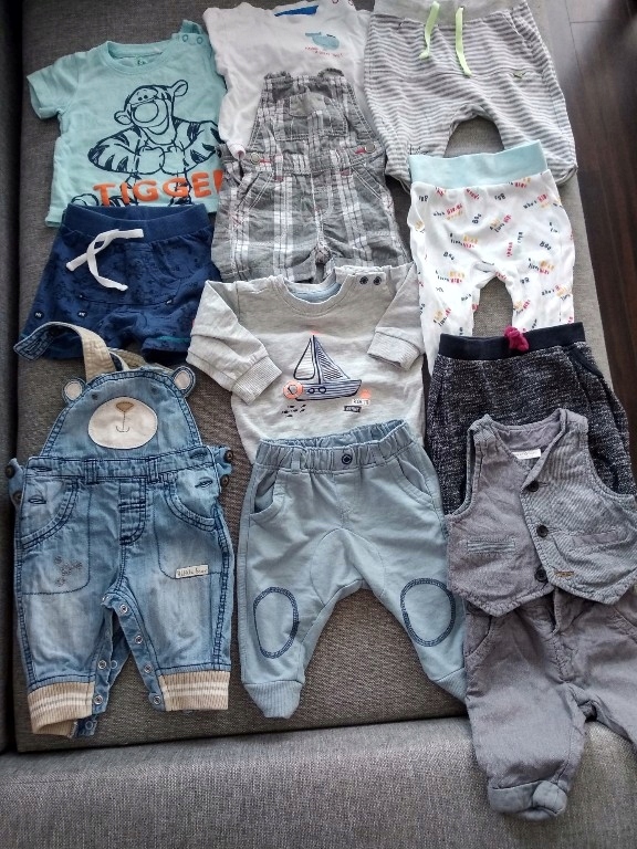 Duza paczka ubranek dla chlopca 62 body