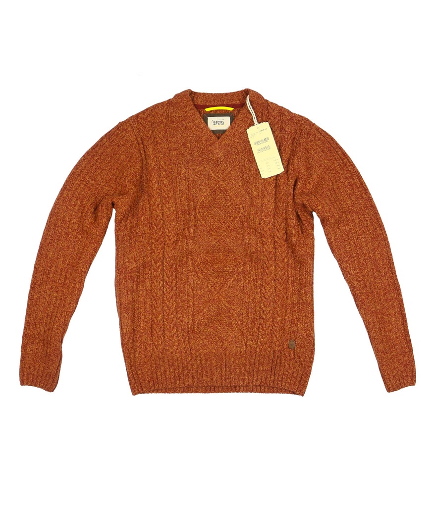 CAMEL ACTIVE wełna sweter V-neck L 334095/66 -70%