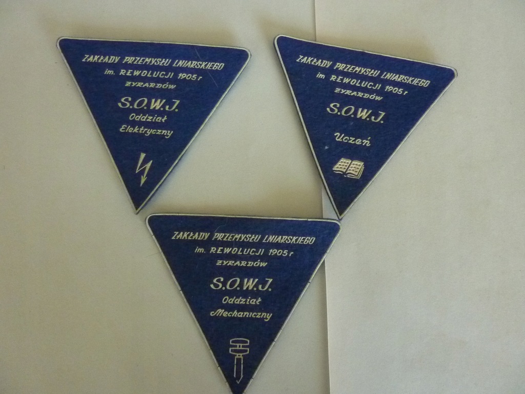 ŻYRARDÓW ZAKŁADY LNIARSKIE EMBLEMATY