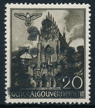 BRWINÓW 1945 POCZTA LOKALNA 20 GROSZE ATEST
