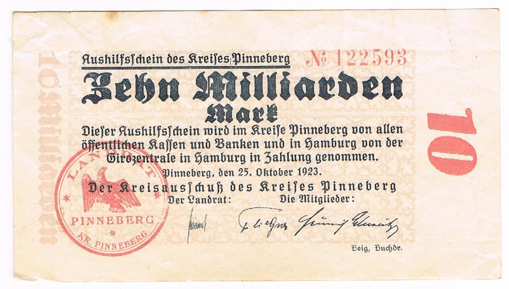 10 mld mk Niemcy 1923r