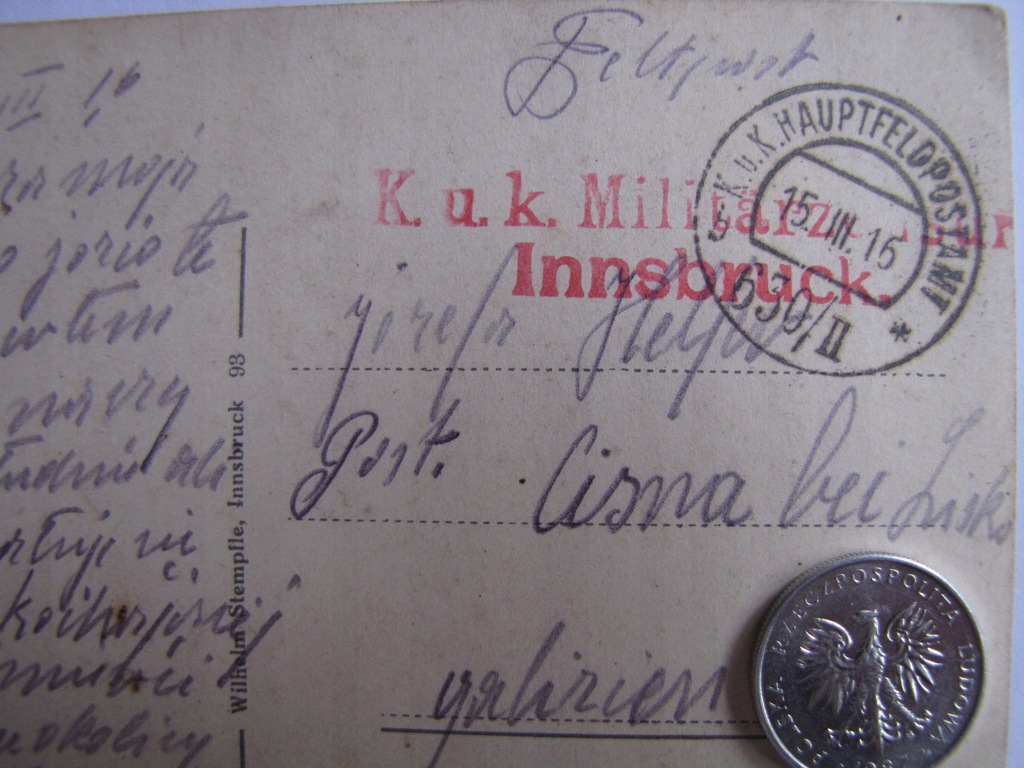 1916. FELDPOST, Stary Zagórz, Galicja, Cisna