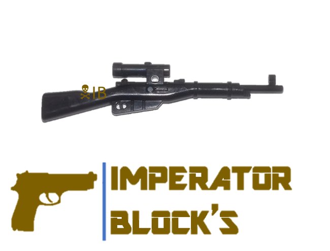 Mosin-czarny-karabin snajperski broń pasuj do LEGO
