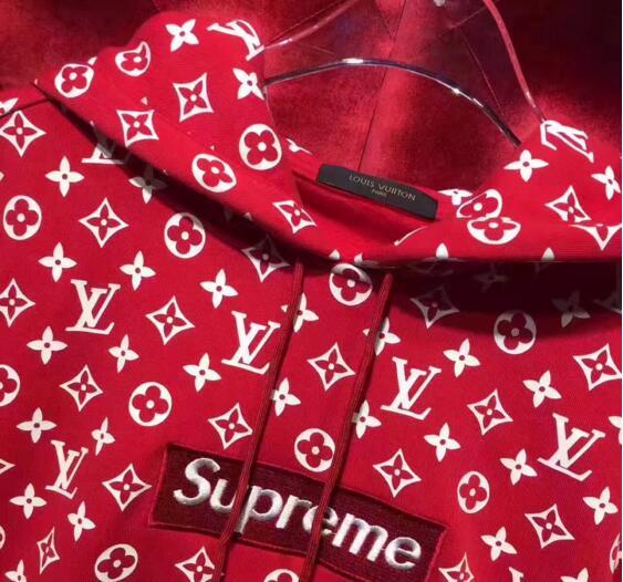 SUPREME x LV Bogo Box Logo Hoodie Bluza - 7209654600 - oficjalne archiwum Allegro