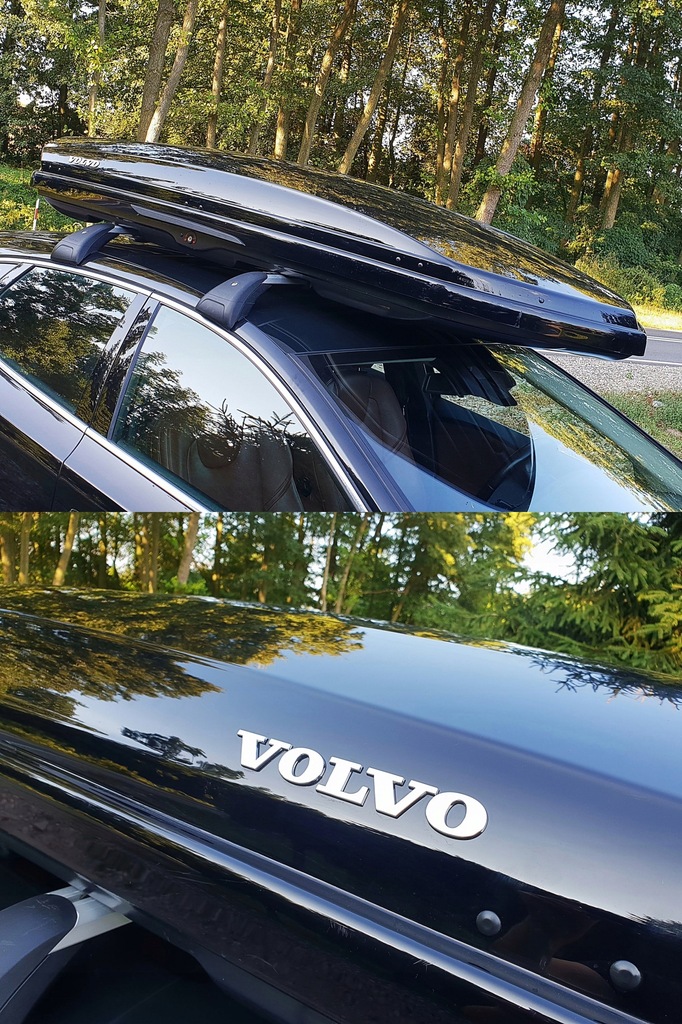 V40_ BRĄZOWA SKÓRA __ Oryginalny BOX Dachowy VOLVO