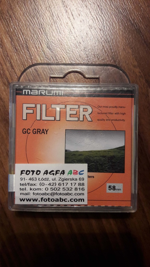 Filtr fotograficzny połówkowy MARUMI 58 mm GC