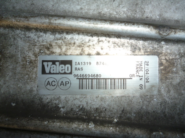 INTERCOOLER PEUGEOT 307 , 1.6 HDI , 2001-05