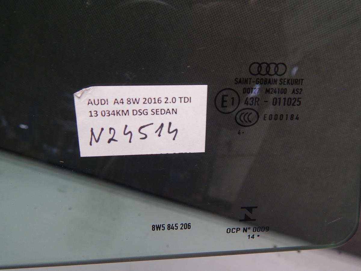 AUDI A4 B9 window right rear part 2014R. 8W5845206