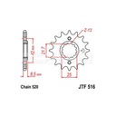 Передняя звездочка Kawasaki EL KLR SUZUKI GS 500 jtf516.15