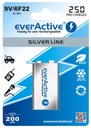 1 шт. аккумулятор EverActive 6F22 9 В 250 мАч R2U!