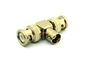 Тройник-разветвитель, гнездо BNC на вилку 2 x BNC Fv