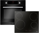 Духовка Amica + набор керамических варочных панелей, черный