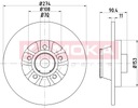 DISQUE DE FREIN TYL.PELNA AVEC PAR COUSSINET 1031138 KAMOKA photo 4 - milautoparts-fr.ukrlive.com