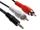 Кабель mini jack 3,5 мм, 2x RCA, 3 м