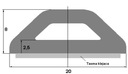 Крайная прокладка на краю AC20 20x8 мм #2