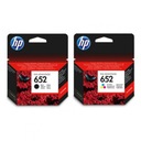 2 ОРИГИНАЛЬНЫХ ЧЕРНИЛА HP 652 BK+COL F6V25AE + F6V24AE