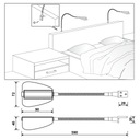 LED nočné svetlo priskrutkované k posteli spálne ohnuté chróm 12V studené EAN (GTIN) 5906874478486