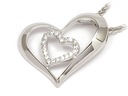 Серебряный Жезл. Кулон СЕРДЦЕ, кулон из циркония.