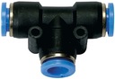 Szybkozłączka pneumatyczna trójnik T 2x4mm - 1x6mm