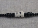 Pánsky náhrdelník Korálky lebky [N358] Šírka produktu 0.9 cm