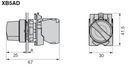 Perový prepínač XB5 (stabilný) 3-poz. Kód výrobcu XB5-AD33