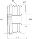 WHEEL PASOWE, ELECTRIC GENERATOR HC-CARGO 233657 photo 2 - milautoparts-fr.ukrlive.com