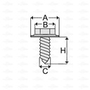 VIS 6,2 X 18 BLACHOVIS PARE-BOUES HYUNDAI TUCSON KIA SOUL RIO 1249306207B photo 3 - milautoparts-fr.ukrlive.com