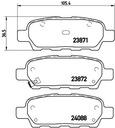 BREMBO PADS T INFINITI EX30D EX37 FX35 FX45 G37 photo 2 - milautoparts-fr.ukrlive.com