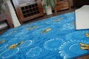 Detský koberec 170x170 MAJA modrý pre deti Hrúbka 7 mm