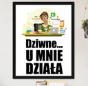 Zarámovaný PLAGÁT Darček pre informatiku, KVALITA! Výška produktu 44 cm