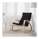 IKEA POANG Hojdacia stolička okl dub biela Knisa Hĺbka sedadla 50 cm