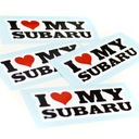 Наклейка «Я люблю свой Subaru»