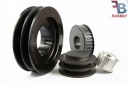 КОЛЕСО ШКІВ SZAJBA FI 150MM| SPB 150/4 ПІД САЙЛЕНТБЛОКИ 2517 | 4 РЕМНІ 4X17MM  (18136364053) фото min 5