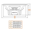 HERTZ DCX 165.3 reproduktory dištančné BMW E46 165mm Kód výrobcu DCX165 - 1014518270