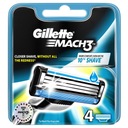 Gillette Mach 3, 4 шт., вставки для лезвий, импорт из Великобритании