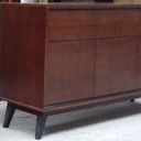 Vitrína drevo, štylizovaná pre 60/70-te roky BS na objednávku Hĺbka nábytku 45 cm