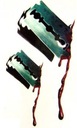 Листовые кровавые лезвия для бритвы ТАТУ-НАКЛЕЙКА Лезвие для бритвы M70