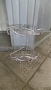 Rohová drôtená POLICA do kúpeľne DRIT POCHROMOVANÁ Hĺbka nábytku 14.5 cm