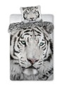 Bavlnené obliečky 160x200 Wild Tiger sibírsky tiger biela čierna