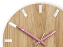 DREVENÉ HODINY DUB SIMPLE BIELO-RUŽOVÁ -KRÁSNE Kód výrobcu zegar simplewoodwhite_pink