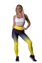 LEGGINSY SHAPESTAR - YELLOW OMBRE - XS sportowe