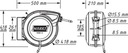 HAZET Reel Шланговая катушка, пневматический шланговый кабель для мастерских, 15 м fi13