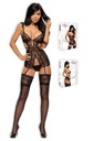 BEAUTY NIGHT / PEYTON CHEMISE BLACK SET / S/M Veľkosť S/M