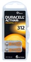 Duracell 312 Батарейки для слуховых аппаратов 60 шт.