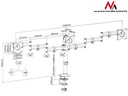 VEŠIAK DRŽIAK NA STOLOVANIE NA TRI LED MONITORY do 27 Model MC-691